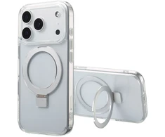 Dėklas Accezz žiedinis stovas su nugarėlės dėklu ir MagSafe funkcija, skirtas iPhone 17 Pro Max – skaidrus