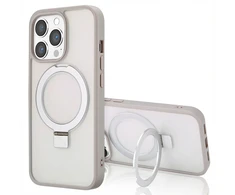 Dėklas Accezz žiedinis stovas su nugarėlės dėklu ir MagSafe, skirtas iPhone 13 Pro – pilkas