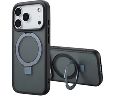Dėklas Accezz žiedinis stovas su nugarėlės dėklu ir MagSafe, skirtas iPhone 17 Pro – Juodas