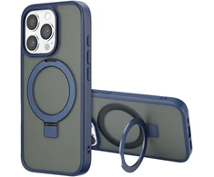 Dėklas Accezz žiedinis stovas su nugarėlės dėklu ir MagSafe, skirtas iPhone 16 Pro Max – Mėlynas