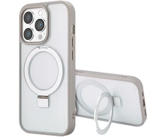 Dėklas Accezz žiedinis stovas su nugarėlės dėklu ir MagSafe, skirtas iPhone 14 Pro Max – pilkas