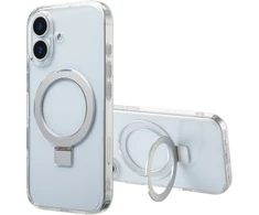 Dėklas Accezz žiedinis stovelis su nugarėlės dėklu ir MagSafe, skirtas iPhone 17 – skaidrus