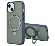 Dėklas Accezz žiedinis stovelis su nugarėlės dėklu ir MagSafe, skirtas iPhone 14 – Mėlynas