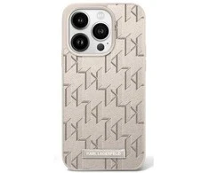 Karl Lagerfeld KLHMP16SPKHPORPE Apple iPhone 16 6.1″beige kietas dėklas Hot Stamp Magsafe