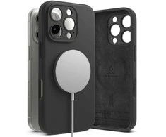 Dėklas Apple iPhone 16 Pro Max Ringke Silikoninis Magnetic MagSafe juodos spalvos