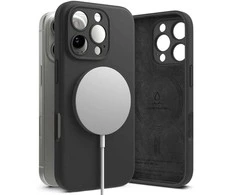 Dėklas Apple iPhone 16 Pro Ringke Silikoninis Magnetic MagSafe juodos spalvos
