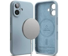 Ringke iPhone 16 Dėklas Silicone Magnetic Mėlynas