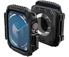 Dėklas Apple Watch 10 (42mm) Spigen Rugged Armor Matte juodas