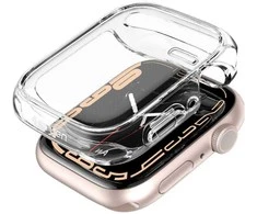 Dėklas Apple Watch 7/8/9 (41mm) Spigen Ultra Hybrid Crystal Clear