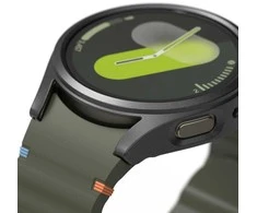 Dėklas + apsauginis stiklas Samsung Galaxy Watch 7 (44 mm) Ringke Slim Titanium juodos spalvos