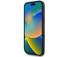 Dėklas Aston Martin HC Leather Victory Design to Apple iPhone 16 Pro juodos spalvos