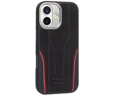 Dėklas Audi R8 Genuine Leather MagSafe for Apple iPhone 17 juodos spalvos-red