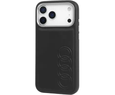 Dėklas Audi TT Synthetic Leather MagSafe iPhone 17 Pro juodos spalvos