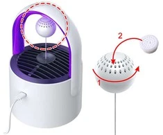 Dėklas Baseus Fragrance traps mosquito killing lamp Star UV 3 pieces (ACMWD-B) baltos spalvos