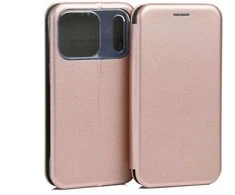 Dėklas Beline Book Magnetic skirtas Apple iPhone 17 Pro rožinio aukso spalvos
