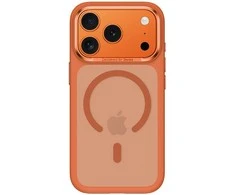 Dėklas Benks Magnetic Mist Case Metal Frame (A070) skirtas Apple iPhone 17 Pro Max oranžinės spalvos (Camera Control Button)