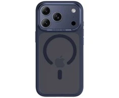 Dėklas Benks Magnetic Mist Case Metal Frame (A070) skirtas Apple iPhone 17 Pro Max mėlynos spalvos (Camera Control Button)