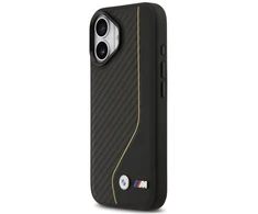 BMW M Carbon Line ir logotipo „MagSafe“ dėklas, skirtas iPhone 17 – Geltona