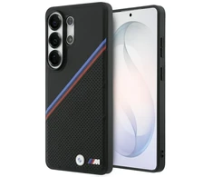 Dėklas BMW Tricolor Metal Logo MagSafe Samsung Galaxy S26 Ultra juodos spalvos