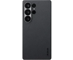 Dėklas PITAKA Cairn Case MagSafe, skirtas Samsung Galaxy S25 Ultra, juodas pilkas