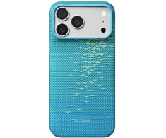 Dėklas PITAKA Edge MagSafe dėklas, skirtas iPhone 18 Pro Max / 17 Pro Max, lucid mėlynas