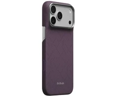 Dėklas PITAKA Edge PTK Weaving-Charoite MagSafe, skirtas iPhone 18 Pro Max / 17 Pro Max, violetinis