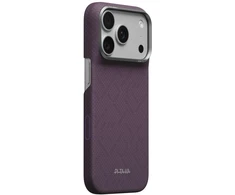 Dėklas PITAKA Edge PTK Weaving-Charoite MagSafe, skirtas iPhone 18 Pro / 17 Pro, violetinis