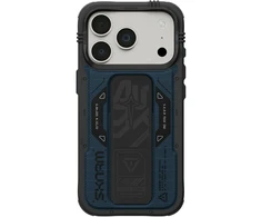 Dėklas Skinarma Phantom MagSafe + Grip Stand, skirtas iPhone 18 Pro / 17 Pro, mėlynas