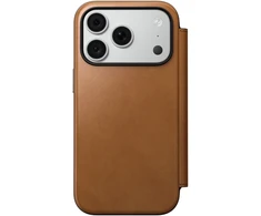 Dėklas Cases and Covers - Flip Nomad Modern Leather Folio, english tan – iPhone 18 Pro/17 Pro