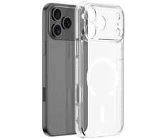 Dėklas partnertele DUX DUCIS case CLIN MAG compatible with MagSafe for IPHONE 17 PRO (Open Ring Version) transparent