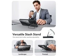 Dėklas ESR Classic Hybrid KickStand MagSafe Samsung Galaxy S26 Ultra skaidrus/juodos spalvos
