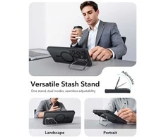 Dėklas ESR Classic Hybrid Kickstand MagSafe Samsung Galaxy S26 Ultra matinės juodos spalvos