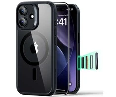 ESR Classic Hybrid MagSafe + grūdinto stiklo komplektas iPhone 17 - skaidrus Juodas