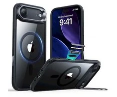 Dėklas ESR Classic Hybrid Stash Stand Apple iPhone Air, skaidrus juodos spalvos
