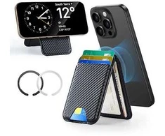 Dėklas ESR Classic Magnetic Wallet Stand, carbon fiber