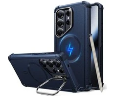 Dėklas ESR Cyber Tough KickStand MagSafe Samsung Galaxy S26 Ultra mėlynos spalvos