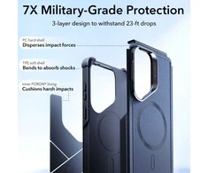Dėklas ESR Cyber Tough KickStand MagSafe Samsung Galaxy S26 Ultra mėlynos spalvos