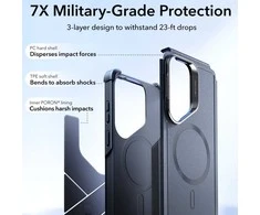 Dėklas ESR Cyber Tough KickStand MagSafe Samsung Galaxy S26 Ultra juodos spalvos