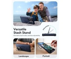 Dėklas ESR Cyber Tough KickStand MagSafe Samsung Galaxy S26 Ultra mėlynos spalvos