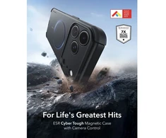 Dėklas ESR CYBER TOUGH MagSafe iPhone 17 Pro / 18 Pro Juodas