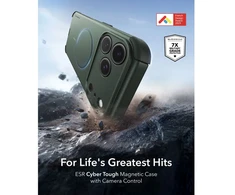 Dėklas ESR CYBER TOUGH MagSafe iPhone 17 Pro / 18 Pro ŽALIAS