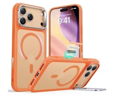 Dėklas ESR Hybrid Stash Stand iPhone 17 Pro, frosted oranžinis