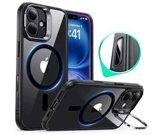 Dėklas ESR Stash Stand Camera Control Apple iPhone 16, juodos spalvos
