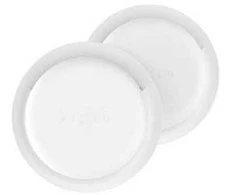 Dėklas FIXED Silky Sticker skirtas Apple AirTag, double pack, baltos spalvos