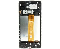 Dėklas For_Samsung LCD ekranas + jutiklinis blokas + priekinis dangtelis, skirtas Samsung A125 Galaxy A12 Juodas