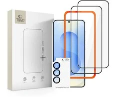 Grūdintas stiklas Tech-Protect EASY SET+ 3-PACK Samsung Galaxy S26 Juodas