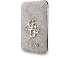 Dėklas Guess 4G Metal Logo MagSafe Cardslot Stand rožinės spalvos