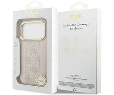 Dėklas Guess 4G Stripe MagSafe Apple iPhone 17 Pro rožinės spalvos