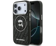Dėklas Karl Lagerfeld IML Karl Head Logo MagSafe skirtas iPhone 17 Pro Max juodas