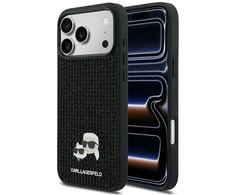 Karl Lagerfeld dėklas, skirtas IPHONE 17 Pro Max KLHCP17X6PRKCLK (Rhinestone W/ K&amp;C PIN) juodas